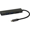 Qport Q-TU4 Type-C to USB 3.0 3Port+SD +Micro SD +Type-C Çevirici