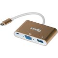 Qport Q-TV03 Type-C To Vga+USB 3.0+Type-C (F) 1920*1080P Çevirici