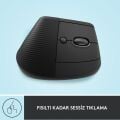 Logitech Lift Vertical Sessiz Kablosuz Ergonomik Dikey Mouse - Siyah