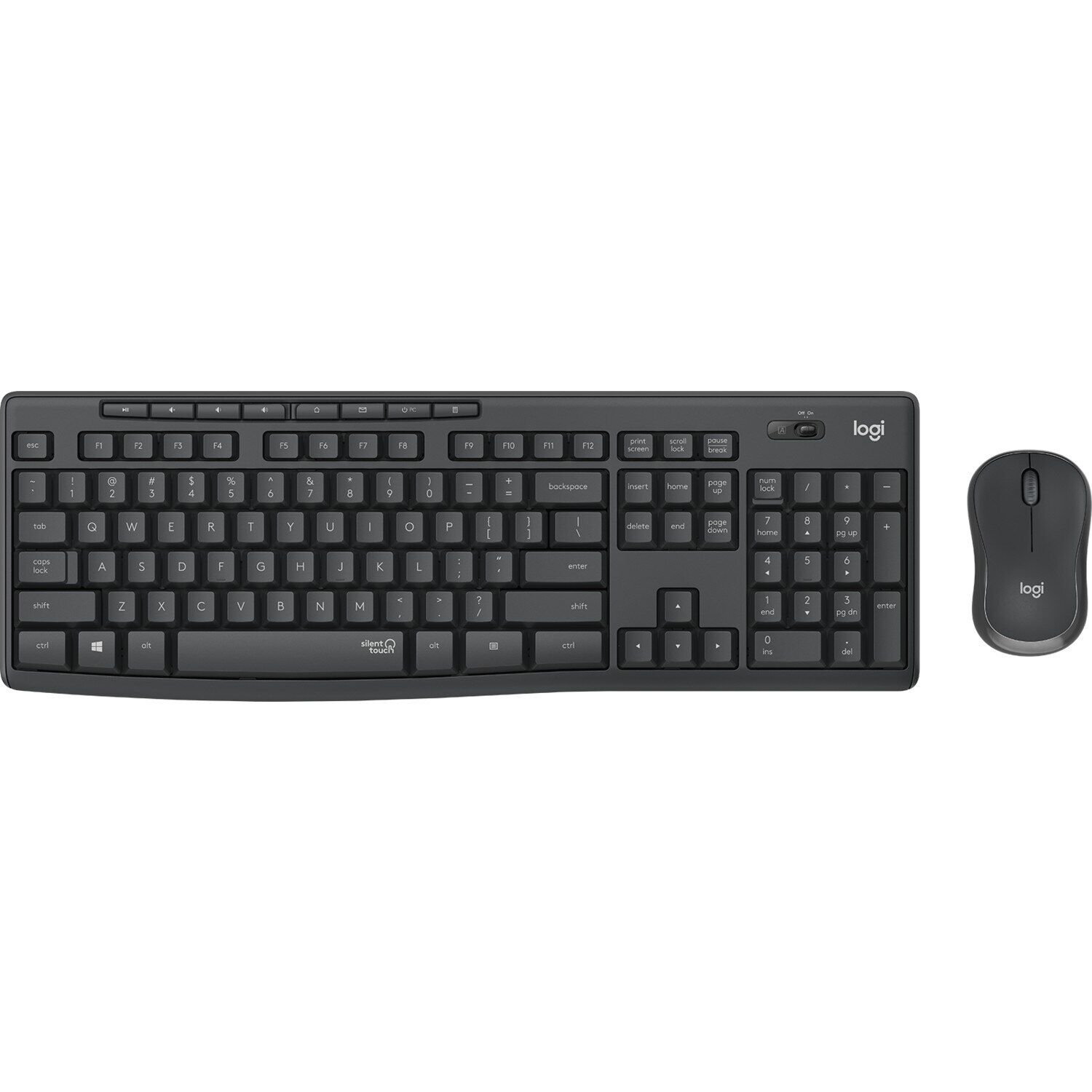 Logitech MK295 Sessiz Kablosuz Türkçe Q Klavye Mouse Set - Siyah