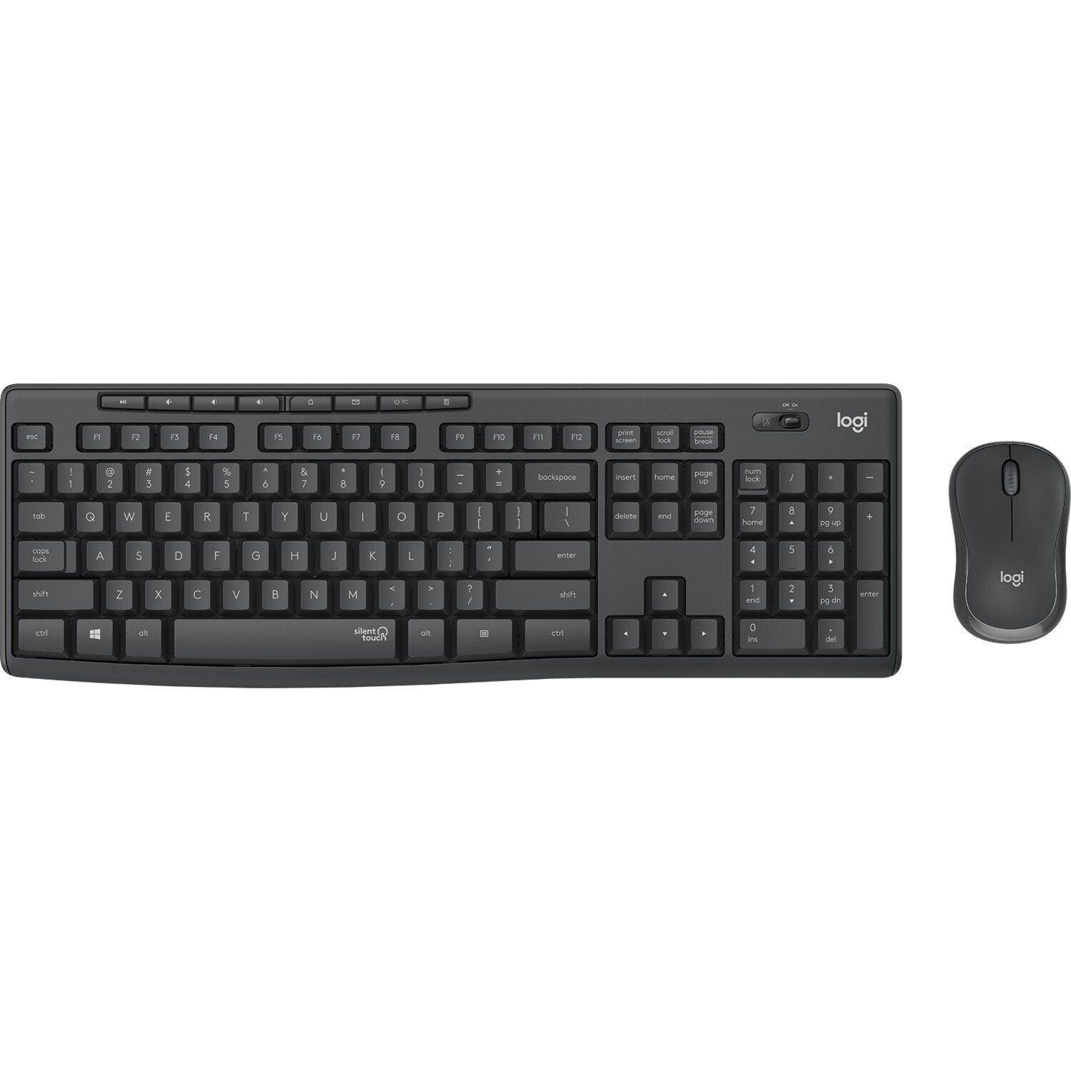 Logitech MK295 Sessiz Kablosuz Türkçe Q Klavye Mouse Set - Siyah