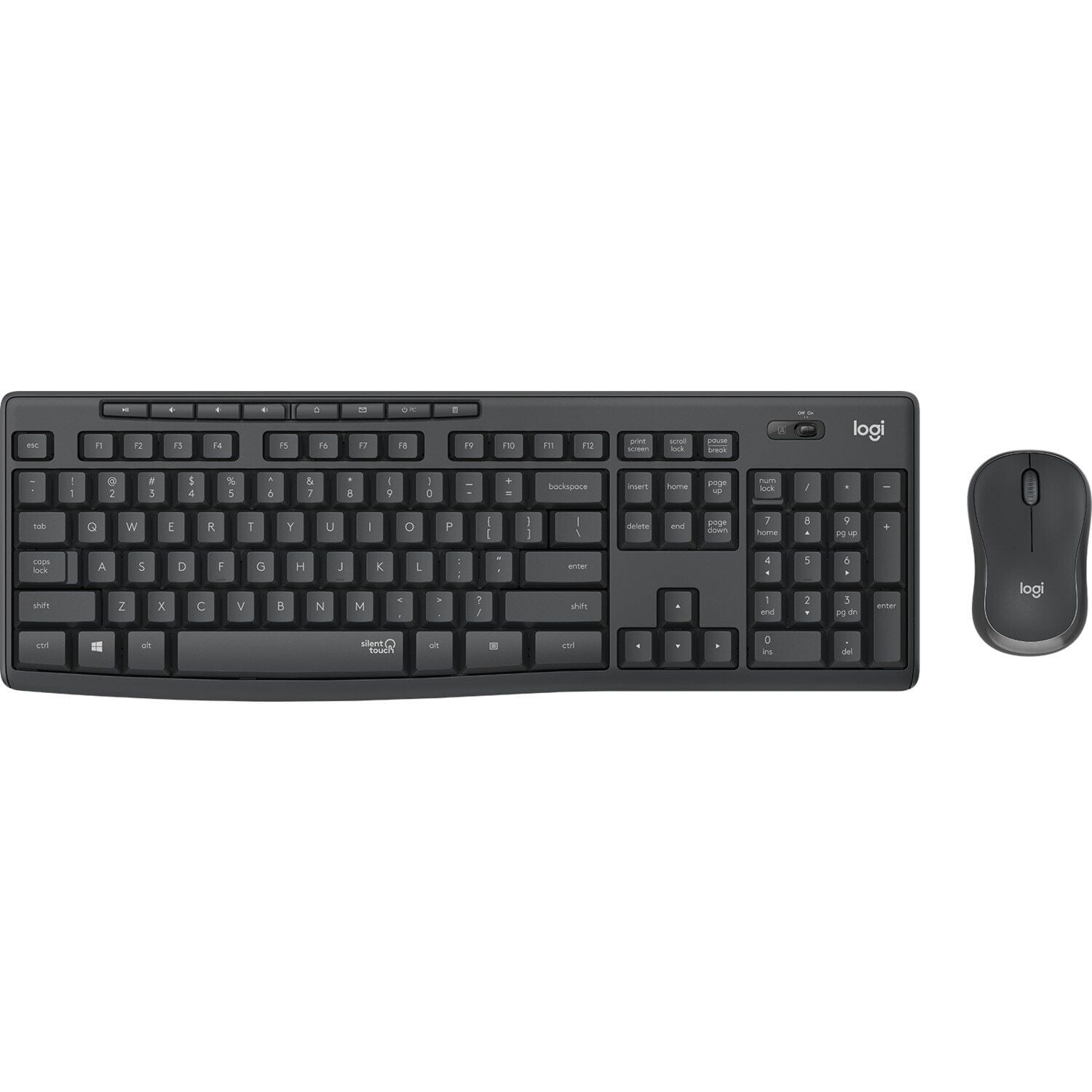 Logitech MK295 Sessiz Kablosuz Türkçe Q Klavye Mouse Set - Siyah
