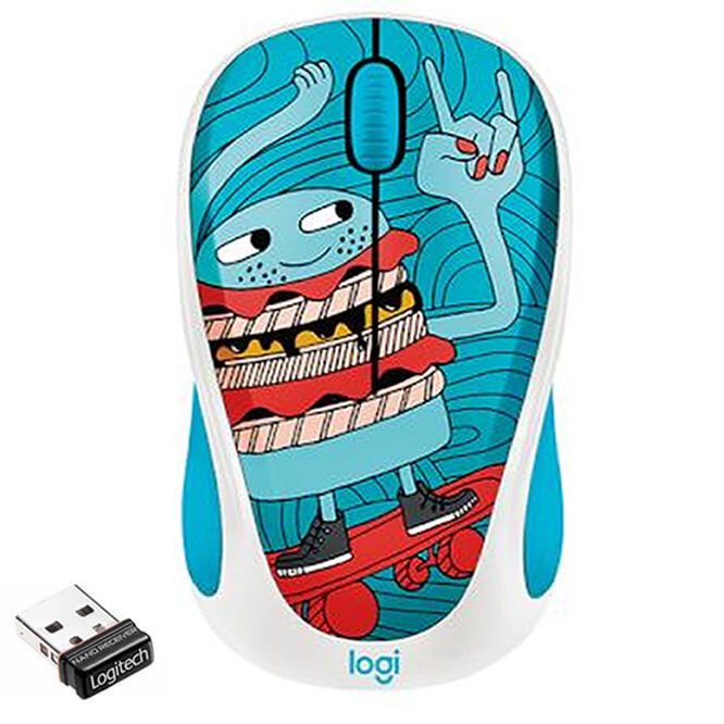Logitech M238 The Doodle Collection Skateburger Kablosuz Mouse