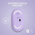 Logitech M350 Pebble Sessiz Kablosuz Kompakt Mouse - Lila