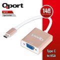 Qport Q-Tv Type-C(M) To VGA(F) 1920*1080P 60 Hz Çevirici