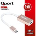 Qport Q-TH Type-C(M) To HDMI(F) 4K*2K 30 Hz Dönüştürücü