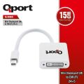 Qport Q-Mdd Mini Displayport(M) To DVI(F) 24+5 Dönüştürücü