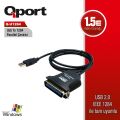 QPORT Q-U1284 USB 2.0 DAN IE1284 LPT ÇEVİRİCİ 1.5 Metre