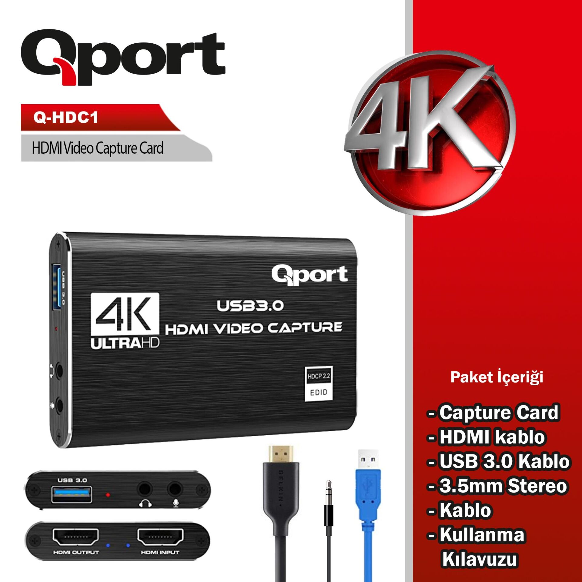 QPort Q-HDC1 HDMI Capture Kart