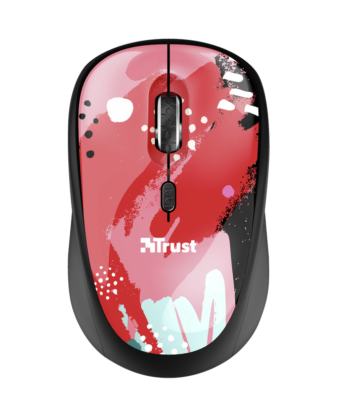 Trust 24440 Yvi Kablosuz Optik Mouse - Kırmızı Siyah