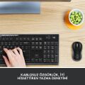 Logitech C270 HD 720p Mikrofonlu Web Kamerası ve MK270 Kablosuz USB Alıcılı Türkçe Q Klavye Mouse Seti, Siyah