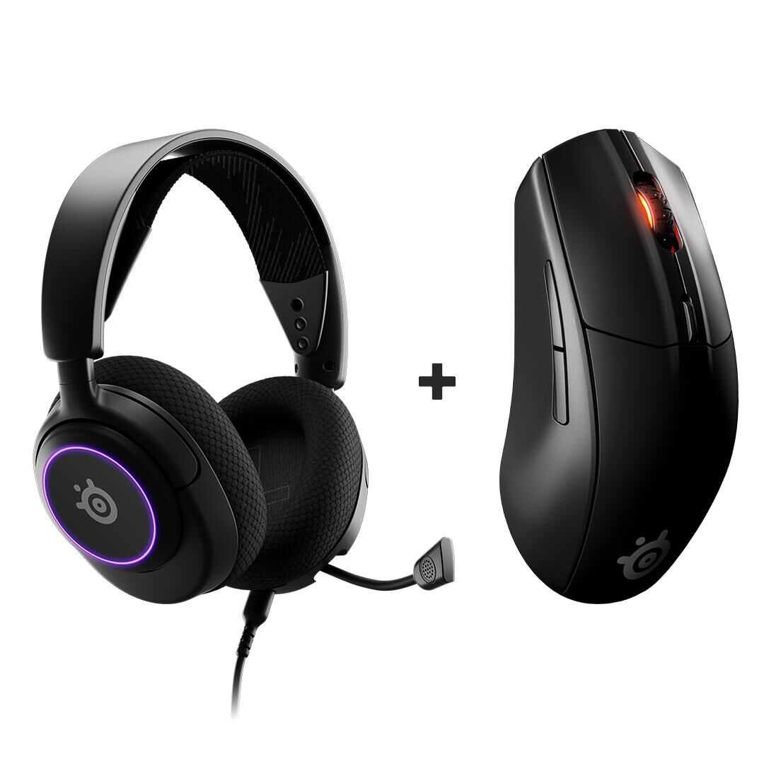 SteelSeries Arctis Nova 3 Multi-System Oyuncu Kulaklığı + Rival 3 Wireless ve Bluetooth Optik Oyuncu Mouse