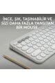 Logitech K380S Pebble Keys 2 Çoklu Cihaz Özellikli Bluetooth Türkçe Q Klavye - Beyaz