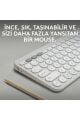 Logitech K380S Pebble Keys 2 Çoklu Cihaz Özellikli Bluetooth Türkçe Q Klavye - Beyaz