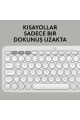 Logitech K380S Pebble Keys 2 Çoklu Cihaz Özellikli Bluetooth Türkçe Q Klavye - Beyaz