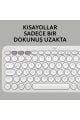 Logitech K380S Pebble Keys 2 Çoklu Cihaz Özellikli Bluetooth Türkçe Q Klavye - Beyaz