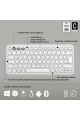 Logitech K380S Pebble Keys 2 Çoklu Cihaz Özellikli Bluetooth Türkçe Q Klavye - Beyaz
