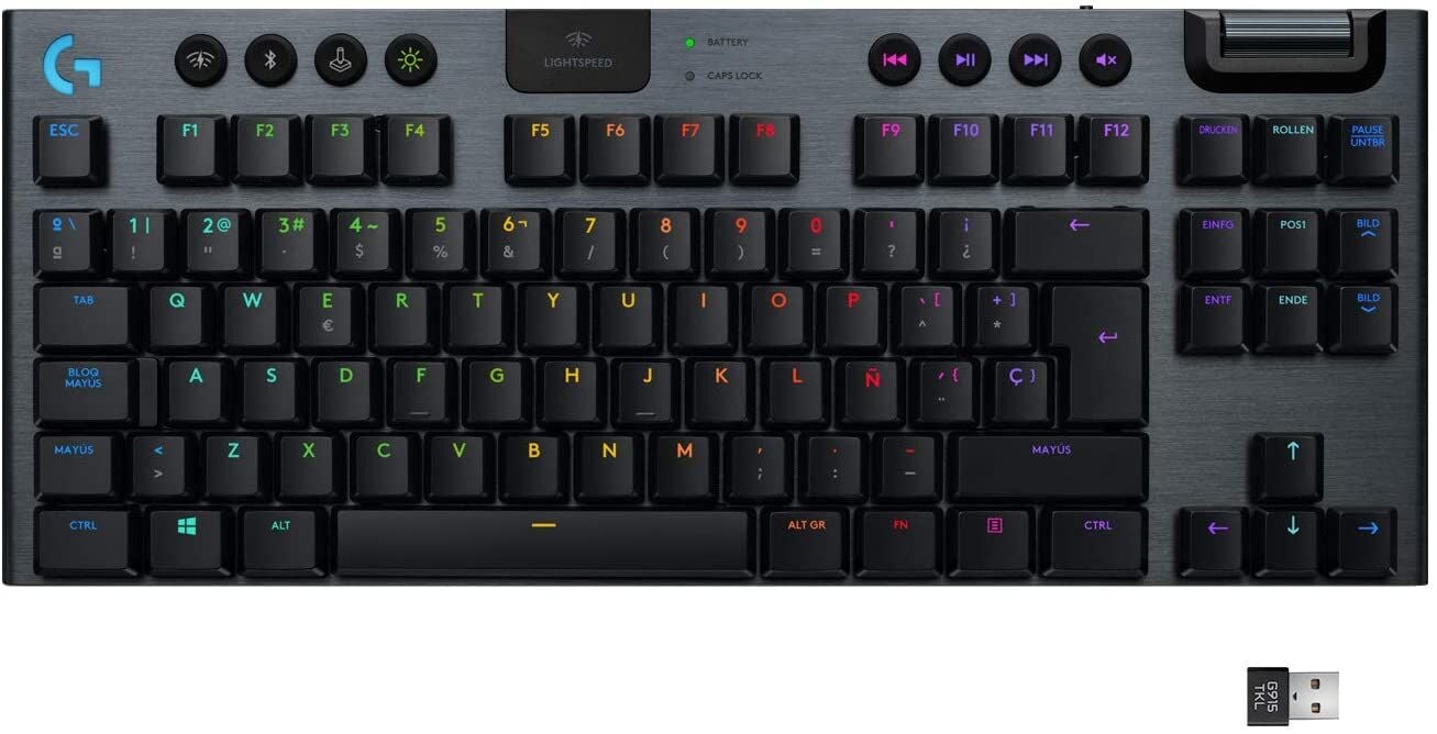 Logitech G915 TKL LightSpeed Kablosuz RGB Mekanik Oyuncu Klavyesi (İngilizce)