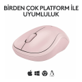 Logitech M240 Sessiz Kompakt Kablosuz Bluetooth Mouse - Pembe