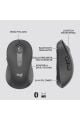 Logitech Signature M650 Küçük ve Orta Boy Sağ El Için Sessiz Kablosuz Mouse, Siyah 910-006253