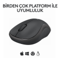 Logitech M240 Sessiz Kompakt Kablosuz Bluetooth Mouse - Siyah