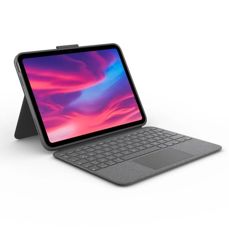 Logitech Combo Touch iPad 10. Nesil ile Uyumlu Klavyeli Tablet Kılıfı - Gri