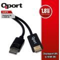 Qport Q-Dph Display Port(M) To HDMI(M) 1.8 Mt Kablo Dönüştürücü