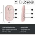 Logitech M350 Pebble İnce Kablosuz Bluetooth Mouse - Pembe 910-005717