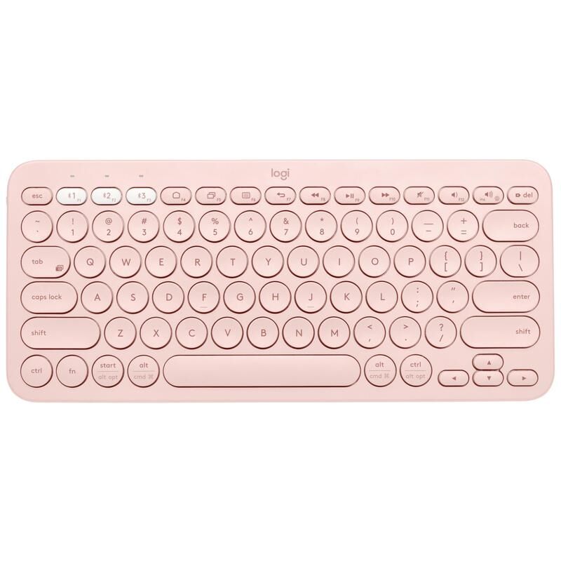 Logitech K380 Bluetooth Multimedya Türkçe Q Klavye - Pembe