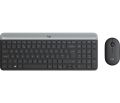 Logitech MK470 Slim Combo Kablosuz Klavye Mouse Set - Siyah