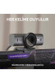Logitech MX BRIO Ultra HD 4K Gizlilik Kapaklı ve Mikrofonlu Yayın Web Kamerası - Koyu Gri
