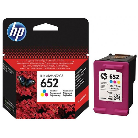HP 652 Renkli Orijinal Mürekkep Kartuş (F6V24AE)