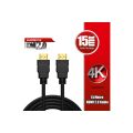 Qport Q-HDMI152 Altın Uçlu 15 Metre 4K Hdmı 2.0 Kablo