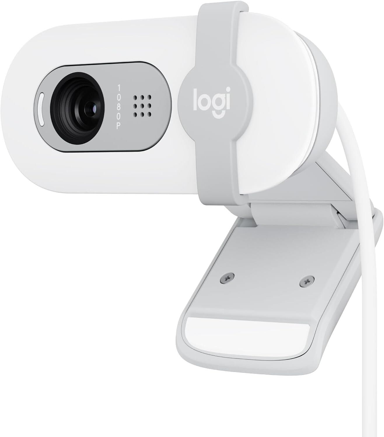 Logitech Brio 100 Full HD 1080p Gizlilik Kapaklı Mikrofonlu Web Kamerası - Beyaz