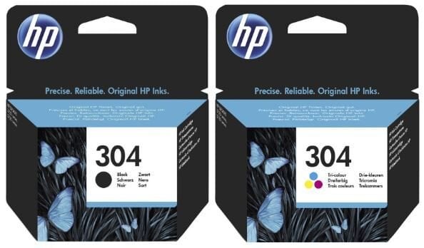 HP 304 Siyah ve Renkli Mürekkep Kartuş N9K06AE, N9K05AE
