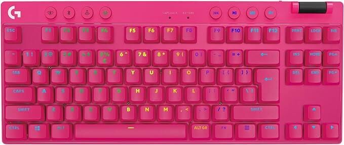 Logitech G PRO X TKL LIGHTSPEED Kablosuz LIGHTSYNC RGB Mekanik Tactile Switch İngilizce Oyun Klavyesi - Pembe