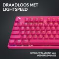 Logitech G PRO X TKL LIGHTSPEED Kablosuz LIGHTSYNC RGB Mekanik Tactile Switch İngilizce Oyun Klavyesi - Pembe