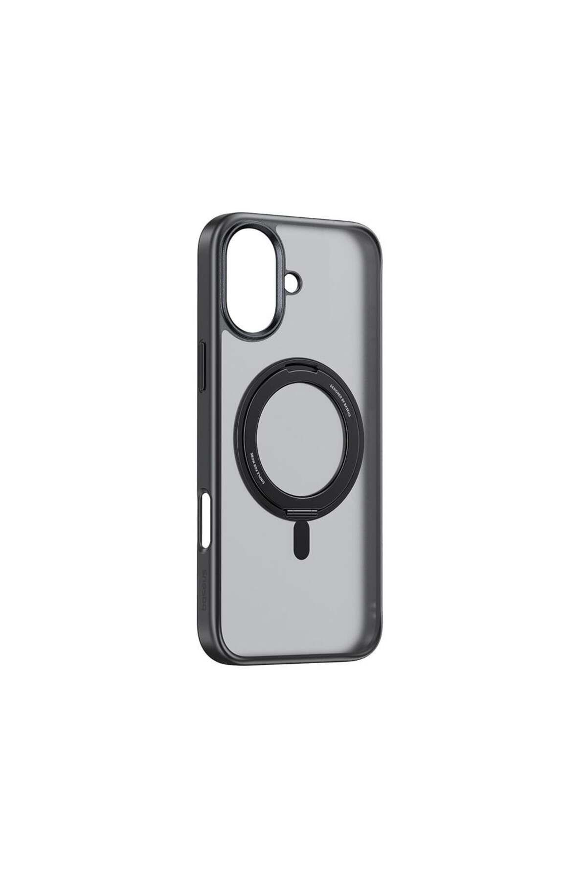 Baseus SkyRing Serisi 360° MagSafe Telefon Kılıfı Standlı iPhone 16 Plus - Siyah