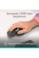 Logitech MX Master 4 Dokunsal Geri Bildirimli 8000 DPI Sessiz Kablosuz Bluetooth Mouse - Koyu Gri