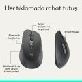 Logitech Signature Comfort M840 L 1000 Dpi Konfor Için Avuç İçi Yastıklı Sessiz Kablosuz Bluetooth Mouse, Siyah
