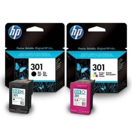 HP 301 Siyah ve Renkli Kartuş (CH561EE CH562EE) Deskjet 2050,1050