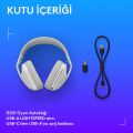Logitech G321 Lightspeed Bluetooth Kablosuz Hafif Konforlu Mikrofonlu Oyuncu Kulaklığı - Beyaz