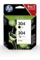 HP 304 3JB05AE Siyah ve Renkli Orijinal Mürekkep Kartuş Seti