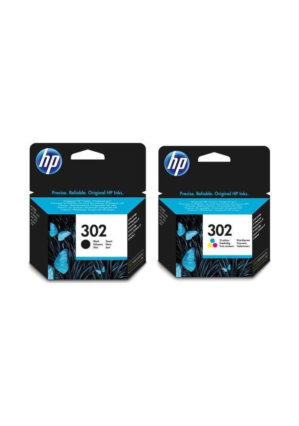 HP 302 Siyah ve Renkli Kartuş 2'Li Set F6U65AE F6U66AE