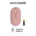 Logitech M350s Pebble 2 Bluetooth Kablosuz Sessiz Kompakt Mouse - Pembe