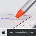 Logitech Combo Touch 10.2'' iPad 7. 8. ve 9. Nesil ile Uyumlu Klavyeli Tablet Kılıfı ve Crayon iPad Uyumlu Dijital Kalem, Açık Gri