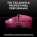 Logitech G Pro X Superlight 2 Dex Lightspeed Hero 2 32K Dpı Sensör Pc/mac için Kablosuz Oyun Mouse'u, Pembe