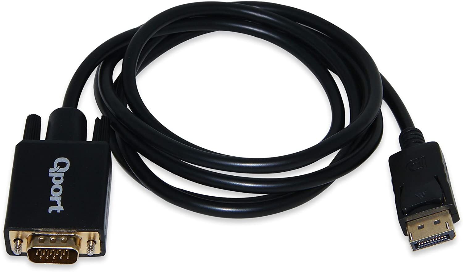 Qport Q-DPV Display Port To VGA 1.8 Mt Çevirici Dönüştürücü Kablo